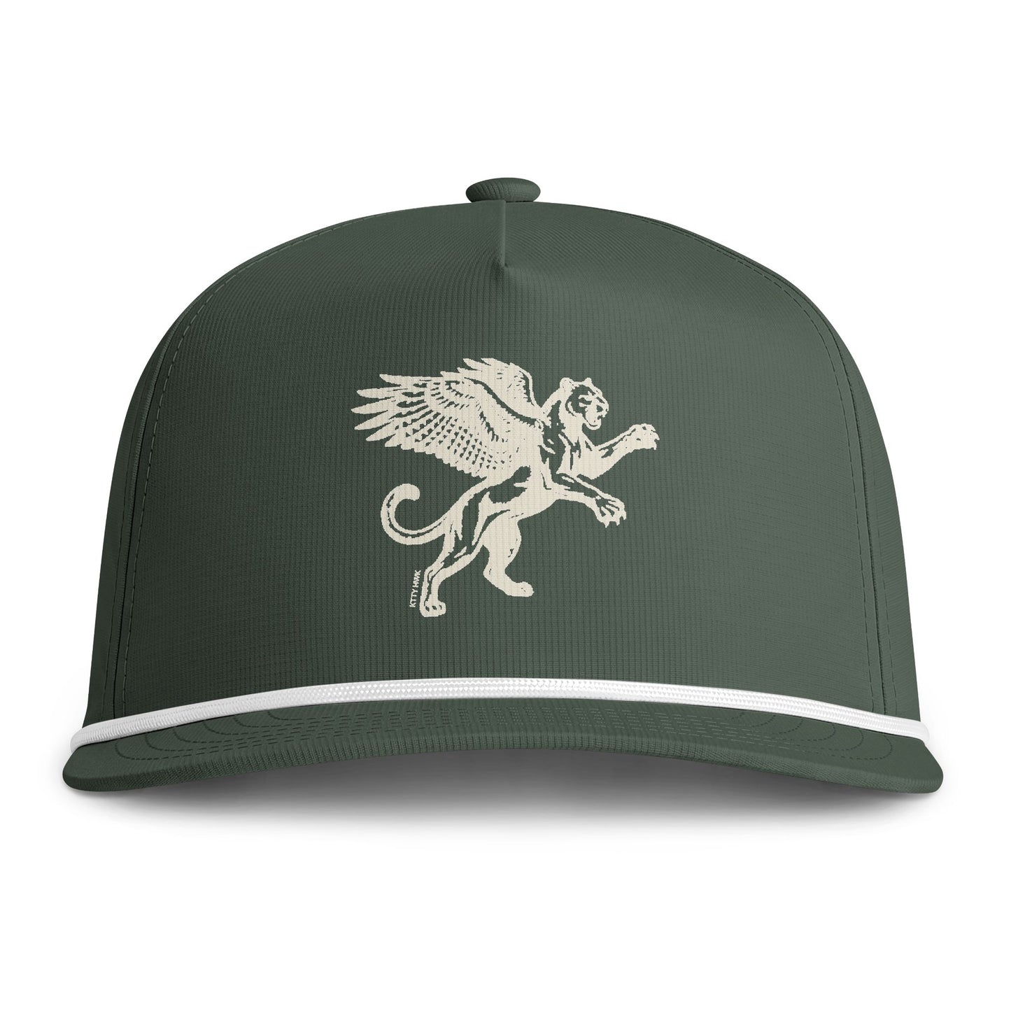 Sunwashed Rope Cap — Vintage Winged Lion Trucker Hat